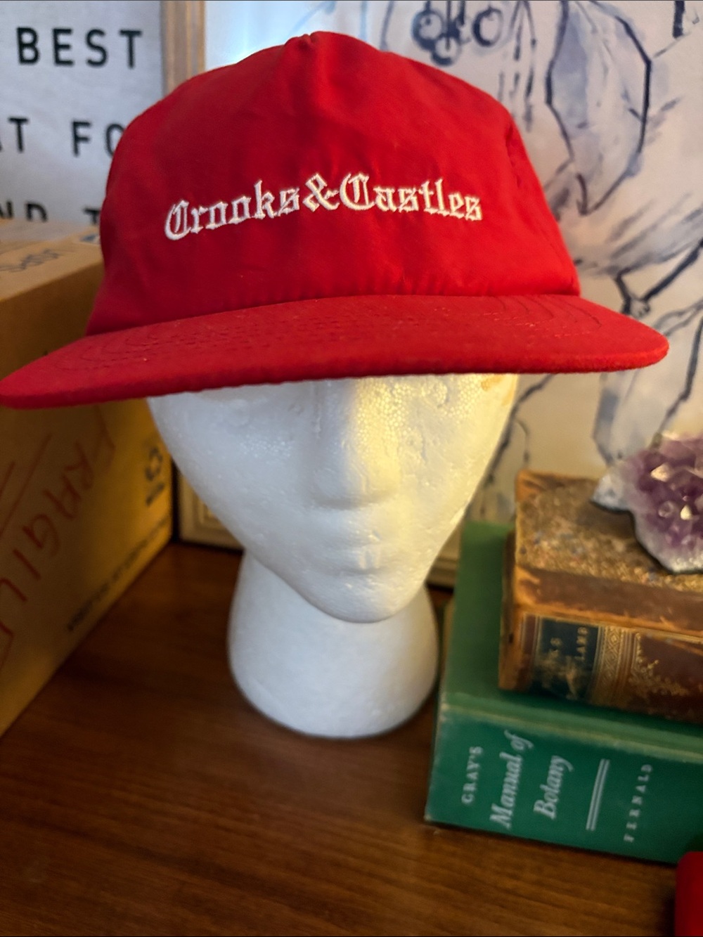 CROOKS & CASTLES SnapBack Cap with White Script Logo